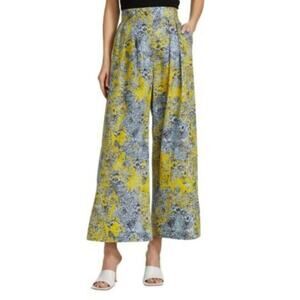 Rachel Comey Coxsone Yellow Blue Floral Wide Leg Pants US 4
